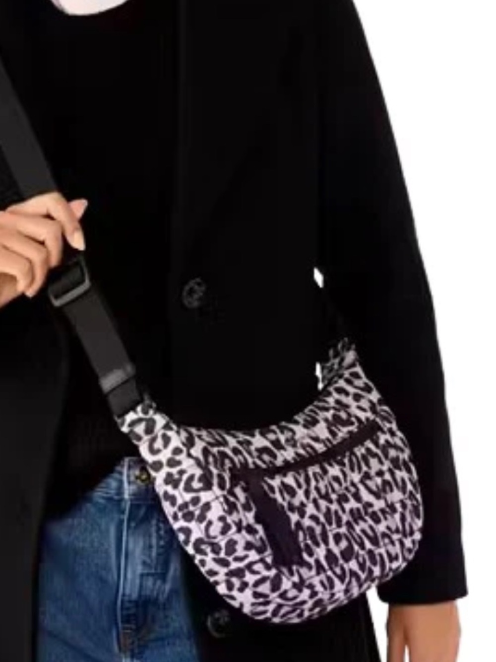 KATE SPADE  Quilted Pink and Black Leopard Crossbody Bag